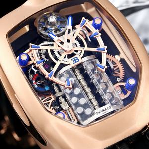 นาฬิกากลไกอัตโนมัติ jacob และ CO นาฬิกาหรู Tourbillon สำหรับผู้ชาย CITIZEN แบรนด์หน้าปัดกีฬาเรืองแสงและยางรัด - Product Image 5