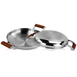 Sartén de <span class=keywords><strong>paella</strong></span> de doble mango de acero inoxidable de alta calidad, sartén para Wok, moderna, ecológica para mariscos, fritos, a la - Product Image 2