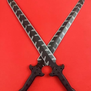 Couteau de poche tactique noir de haute qualité, en acier inoxydable, pour la survie en plein air, avec manche G10 et étui en caoutchouc, fabrication DIY OEM - Product Image 3