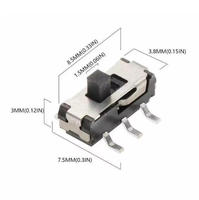 Interrupteur à glissière SMD DPDT 6 broches MST-22D18, mini-interrupteur à bascule 2 positions, composant électronique DC12V