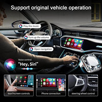 Adaptador CarPlay Inalámbrico 5.8G Sin Latencia, Panel de Diamantes Refrigerante, Plug & Play, Bluetooth 5.4, de Cableado a Inalámbrico para Apple