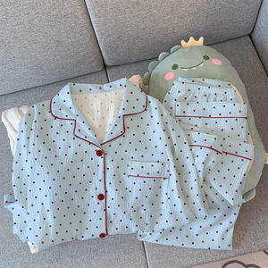 Prim duygu pijama bahar ve yaz buruşuk kumaş uzun kollu ve uzun pantolon tatlı ev giyim dışında takılabilir - Product Image 4