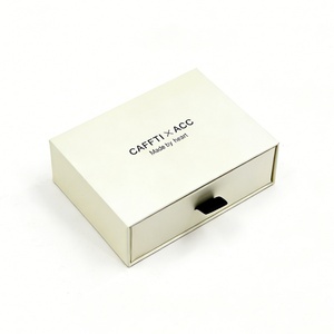 Custom Sliding Drawer <b>Paper</b> <b>Box</b> with Ribbon Pull for Jewelry Candle and Watch Gift Set Packaging with Specialty <b>Paper</b> Wrap - Product Image 4