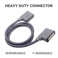 Kabel konektor pekerjaan berat 16Pin steker kelenjar tahan air dengan HARTING Plug untuk mesin cetak injeksi