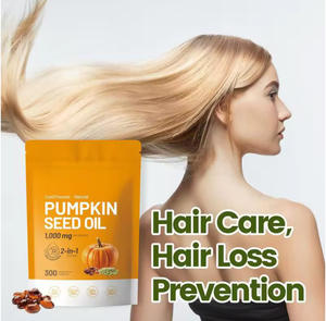 Cápsulas de Aceite de Semillas de Calabaza Orgánico OEM - Prensado en Frío para el Crecimiento del Cabello y Apoyo Inmunológico, Uso en Adultos - Product Image 2