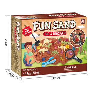 Venta caliente actividad arqueológica juguete jugar arena DIY juego de arena espacio dinosaurio esqueleto jugar arena juguetes para chico - Product Image 4