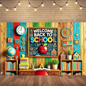 Fondo fotográfico para el regreso a la escuela, pizarra de dibujos animados, alfabeto para el aula, fondo para fotografía, decoración de pancarta para fiestas, personalizable - Product Image 4