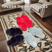 Chaussons d'Intérieur Douillets et Thermiques de Haute Qualité, Confortables, Respirants, Antidérapants, pour Hommes et Femmes, Modèle Hiver et Printemps, à Double Barre