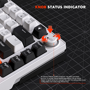 For ZA84 Pro 82 Keys 75% USB-C Wireless 3 Mode Hot Swap Custom Switch RGB Backlit <b>Gaming</b> Mechanical Keyboard Customized Mechanic - Product Image 3