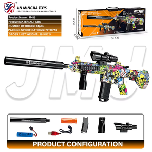 Pistolet à eau électrique M416 en gros, pistolet à <span class=keywords><strong>billes</strong></span> de gel haute vitesse pour le tir en extérieur, jouets en plastique puissants - Product Image 4