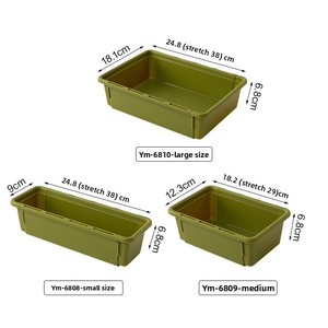 Nhà bếp ngăn kéo lưu trữ nhựa PP lưu trữ hộp chia Kính thiên văn thiết kế được xây dựng trong đũa phân vùng Bộ đồ ăn tổ chức - Product Image 6