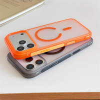 Étui de téléphone portable de luxe antichoc transparent magnétique aux couleurs bonbons avec coussin d'air intégral pour 18 Pro Max TPU+PC Armor