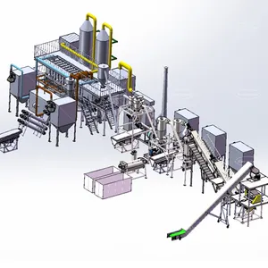 Machine de recyclage de batterie au lithium-ion téléphone portable Ev usine de recyclage de batterie 500 kg/h équipement de processus de poudre noire