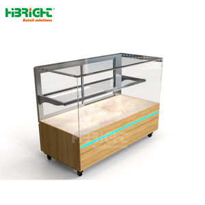 Highbright Maßgefertigte Leicht Bewegliche Glas-Brotvitrine mit LED-Lichtleiste - Product Image 3