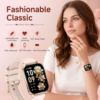Reloj Inteligente HD AK108 para Mujer con Correa de Acero Inoxidable, Llamadas por Bluetooth, Pantalla Grande HD de 1.82" 320*382, SPO2, Smartwatch 2026