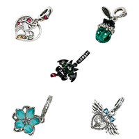 Breloques de perles pour bracelet DIY au design original, pendentifs de perles uniques en forme de cœur, de tasse à café et de tortue