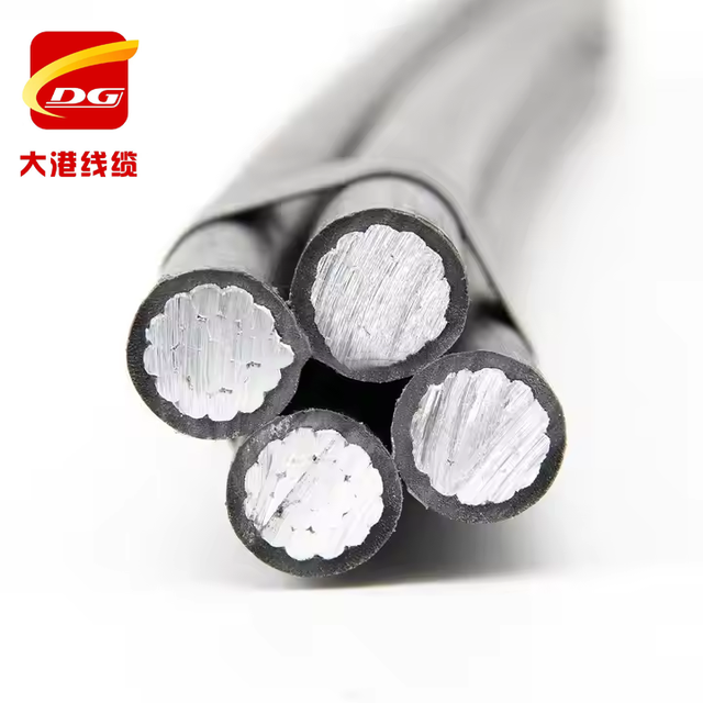 Aluminum Triplex ICEA Standard AAAC ACSR AAC Conductor XLPE Insulated Overhead Self Supporting ABC Cable