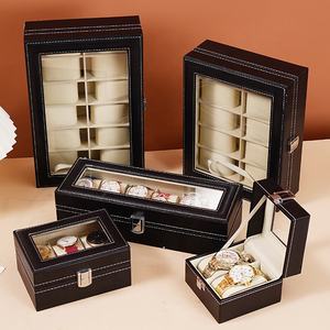 Luxe horlogebox organizer display koffer horloge opbergdoos verpakking horloge cadeaudoos met transparant glas - Product Image 4