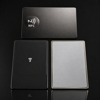 Kostenlose Muster Gold Silber Matt Schwarz NFC Metall-Visitenkarte Edelstahl QR-Code mit Box als Geschenk