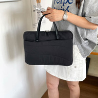 Sac à main pour ordinateur portable matelassé pour femmes, sac fourre-tout antichoc pour ordinateur portable, multi-poches, couleur pastel, sac de transport pour ordinateur