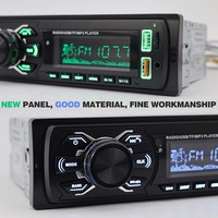 Reproductor multimedia con controlador de MP3 para coche manual LCD de un solo Din con USB aux SD BT 1 DIN radio para coche