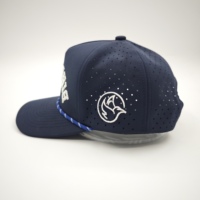 Gorra Deportiva Unisex de 5 Paneles, Personalizada, Impermeable, con Logotipo Bordado, Perforaciones Cortadas a Láser, Diseño Dobby, Argyle, Leopardo y Puntos