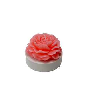 Bougie parfumée en forme de pivoine, cire de soja naturelle, parfum floral, cadeau pour femme, décoration d'anniversaire - Product Image 4