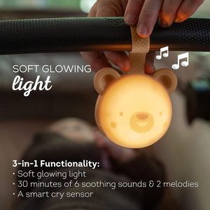 ไฟกลางคืนรูปหมี LED แสงสีขาวอบอุ่น ควบคุมด้วยการแตะ ใช้เพื่อปลอบประโลมเด็ก - Product Image 3