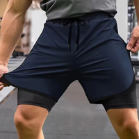 Shorts de course pour hommes de qualité supérieure, shorts de sport à séchage rapide, doublure de compression, pantalon d'entraînement de tennis, logo personnalisable, shorts de sport