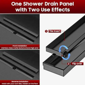Thiết kế hiện đại Hidden gạch chèn cống sàn nhà cung cấp sang trọng chống cockroach cống sàn tuyến tính - Product Image 3