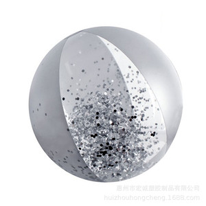 Inflatable Transparent Sequined Beach Ball For Children Water Play 0.2mm PVC Swimming Pool Toy - Product Image 5