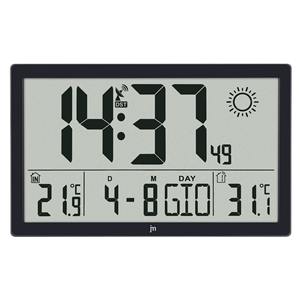 HORLOGE MURALE/DE TABLE RADIOCOMMANDÉE NOIRE - Product Image 1