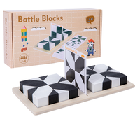 Bloques de Construcción de Alta Calidad, Juego de Bloques Ocultos, Rompecabezas de Lógica con Tarjetas, Rompecabezas 3D de Madera para Niños