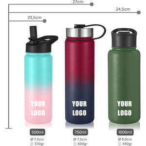 Bouteille d'eau thermique en acier inoxydable de 1000 ml avec paille, portable, étanche, sans BPA, pour enfants, eau bouillante, prête pour les fêtes - Product Image 4