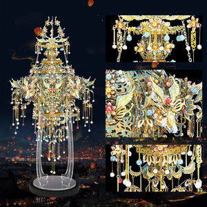 Puzzle <span class=keywords><strong>3D</strong></span> en métal sans os <span class=keywords><strong>Piececool</strong></span>, lanterne, style chinois traditionnel moderne, modèle d'assemblage DIY, artisanat décoratif pour adultes et enfants - Product Image 5