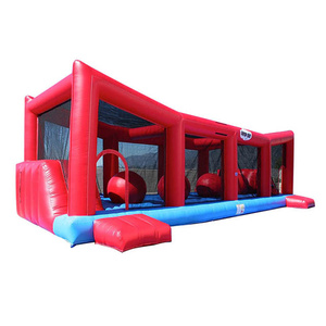 RTS inflatable sport games commercial grade inflatable obstacle course wipe-out balls and inflatable climbing wall