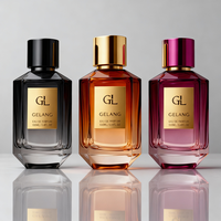 En Stock Botella de perfume de lujo Tapa magnética Botella de perfume de vidrio ámbar 100mL Botella de perfume personalizada 50ml con caja de embalaje