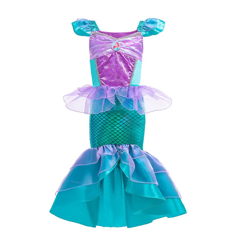 Berbagai warna gaun putri kostum pesta Halloween gaun ekor ikan putri bintang bintang bintang gaun Role-playing