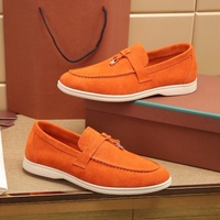 Chaussures décontractées pour hommes en cuir véritable, mocassins à enfiler, talon bas, respirantes, légères, antidérapantes, tendance