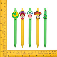 Série brésilienne stylo décoration dessin animé créatif Patch en caoutchouc souple bricolage couleur Macaron stylo Patch