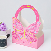 Boîte à fleurs créative, boîte à bouquet, emballage pour la fête des mères, décoration pour maman, boîte cadeau, nœud rose, boîte à gâteau
