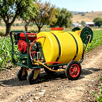 Pulvérisateur agricole à chariot avec réservoir de 200 L, alimentation essence/diesel, pour ferme et verger