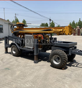 Plataforma de perforación tipo rueda de alta calidad a precio de fábrica 180m-400m Máquina perforadora de pozos de agua con componentes de núcleo de motor de bomba de 380V - Product Image 6