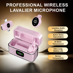 Fabricante vende al por mayor micrófono inalámbrico lavalier 2 en 1 mini S30 con estuche de carga, adecuado para teléfonos inteligentes. - Product Image 3