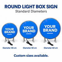 Panneau mural suspendu circulaire avec logo rotatif, boîte à lumière LED rotative, enseigne lumineuse rotative, signalétique extérieure