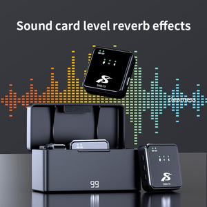 ไมโครโฟนไร้สายแบบหนีบปกเสื้อ Professional SX63 พร้อมกล่องชาร์จสำหรับ iPhone ไมโครโฟนคอนเดนเซอร์ - Product Image 5