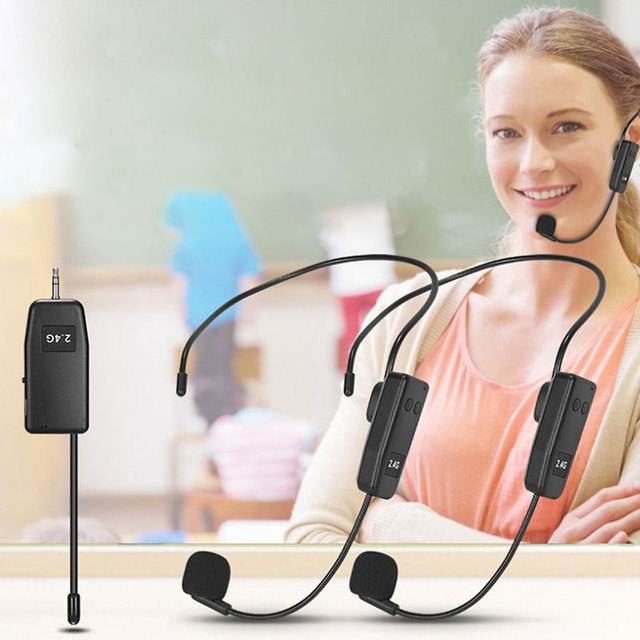 Professional Mic 2.4G Wireless Neckband Headset Business Laptop Conference Casque Uhf Sans Fil Professionnel Microphone