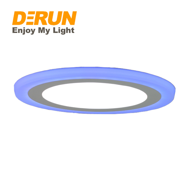 Surface Mounted White + Blue LED Panel Ceiling Light 6+3w Color Changing Round Ceiling Downlight , LPL-COLOR