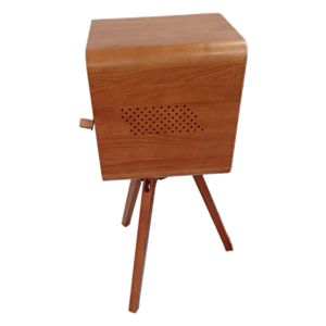 Новый дизайн фотобудка Свадебная дубовая винтажная деревянная фотобудка с Marshall треугольник Godox Вспышка стенд - Product Image 5