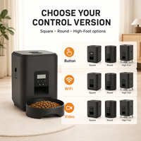 Distributeur automatique intelligent de nourriture pour animaux de compagnie 2L avec caméra WiFi, écran LCD, nettoyage facile, programmable, pour chats et chiens, bol en acier inoxydable, prise US EU UK